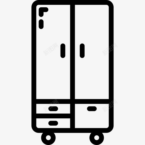 衣柜家居装饰线性图标svg_新图网 https://ixintu.com 家居装饰 线性 衣柜