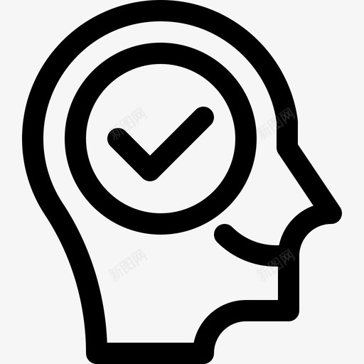 积极性心理学10线性图标svg_新图网 https://ixintu.com 心理学 积极性 线性
