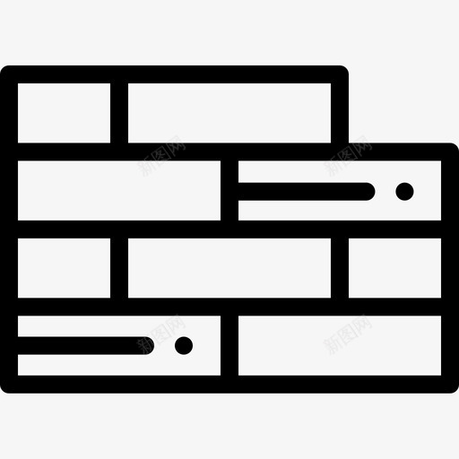 砖墙建筑19线性图标svg_新图网 https://ixintu.com 建筑 砖墙 线性