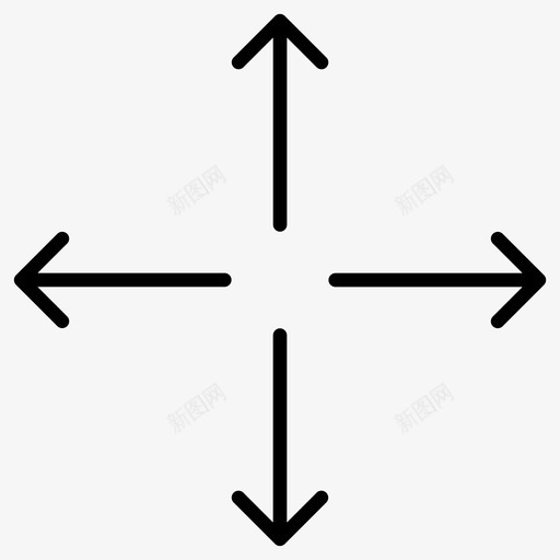 平移箭头方向图标svg_新图网 https://ixintu.com 平移 拖动 方向 用户界面 移动 箭头