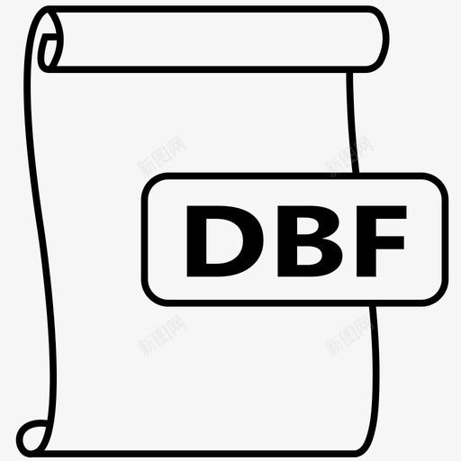 dbf数据库数据库文件图标svg_新图网 https://ixintu.com dbf 数据库 文件 格式