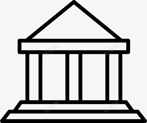 建筑公司房子图标svg_新图网 https://ixintu.com 公司 办公室 城镇 建筑 房子
