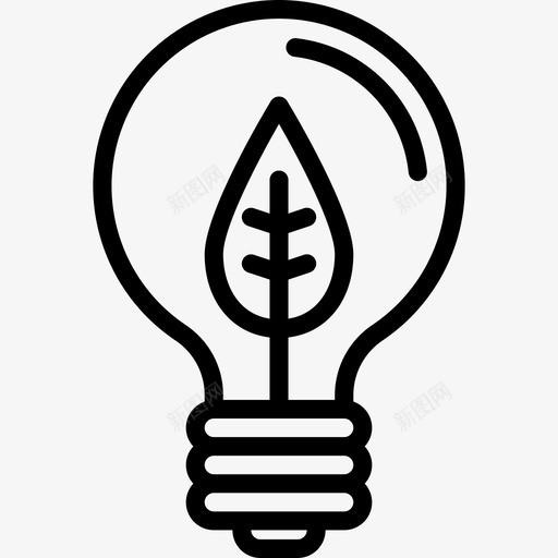 灯泡生态学153线形图标svg_新图网 https://ixintu.com 灯泡 生态学153 线形
