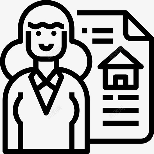 卖方房地产141直系图标svg_新图网 https://ixintu.com 卖方 房地产 直系
