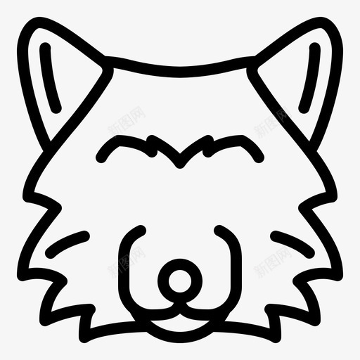 狼动物狗图标svg_新图网 https://ixintu.com 动物 嚎叫 安塔 提卡 野生动物