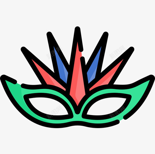面具巴西嘉年华13线性颜色图标svg_新图网 https://ixintu.com 嘉年华 巴西 线性 面具 颜色