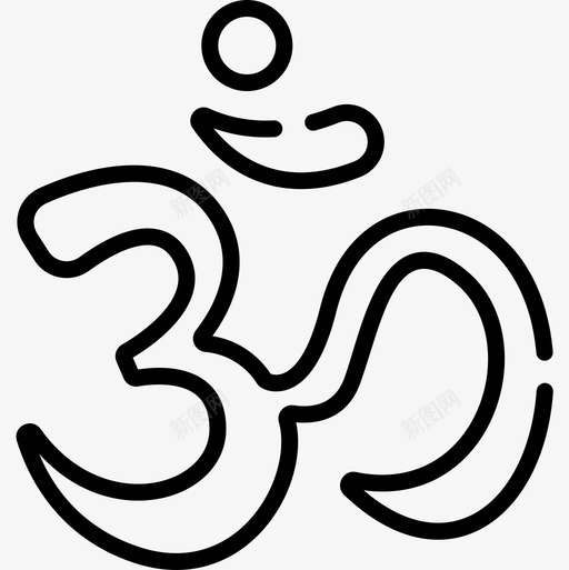 Om拨3线性图标svg_新图网 https://ixintu.com Om 拨3 线性