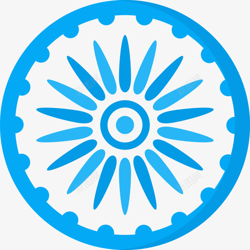 脉轮印度共和国日平图标svg_新图网 https://ixintu.com 共和国 印度 脉轮
