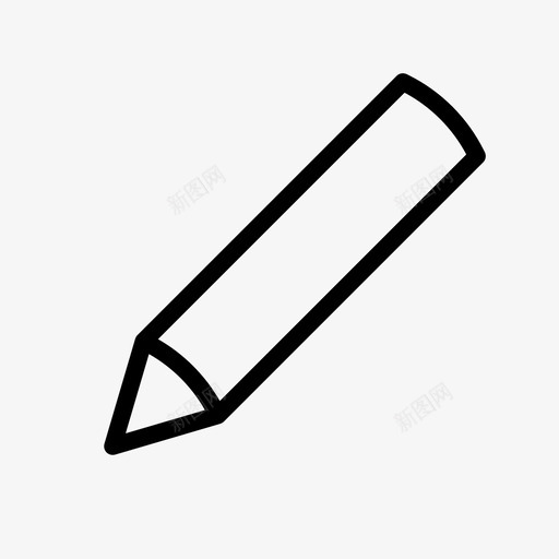 铅笔美术绘画图标svg_新图网 https://ixintu.com 写作 学校 绘画 美术 铅笔 铅笔轮廓