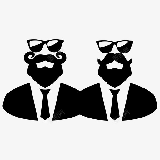 风格胡须客户图标svg_新图网 https://ixintu.com 团队 客户 理发店 眼镜 胡子 胡须 风格