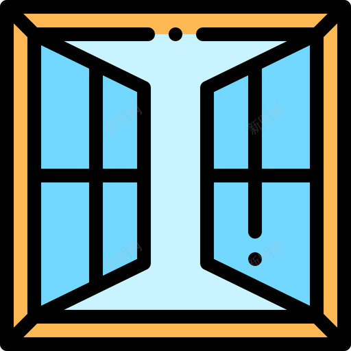窗户domotics13线性颜色图标svg_新图网 https://ixintu.com domotics 窗户 线性 颜色