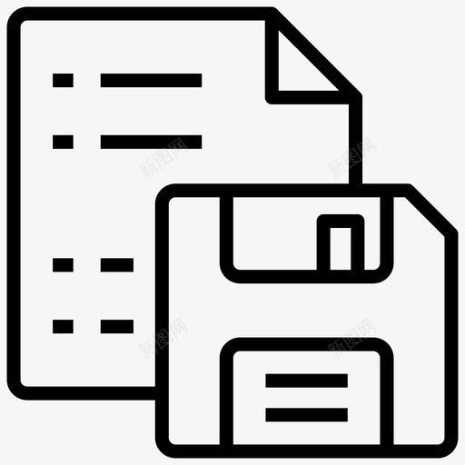 软盘软盘数据软盘驱动器图标svg_新图网 https://ixintu.com 图标 数据 用户界面 硬件 线图 软盘 驱动器