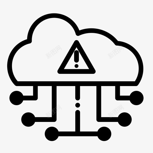 互联网安全云数据图标svg_新图网 https://ixintu.com 云 互联网安全 互联网安全线集 数据 服务器 网络