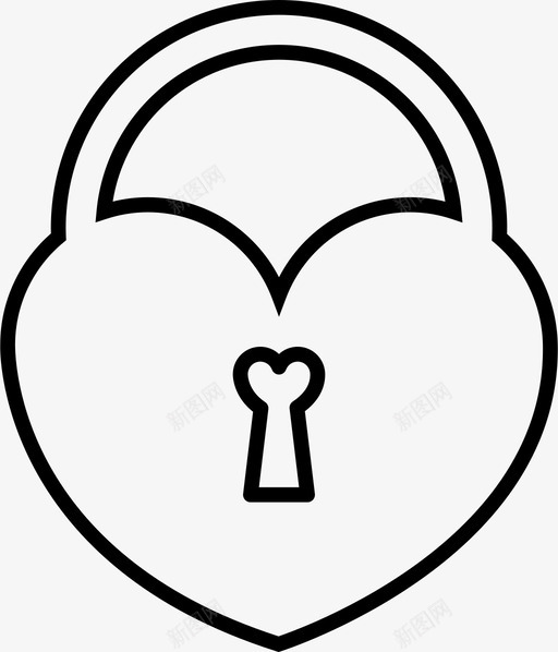 贴心挂锁受保护图标svg_新图网 https://ixintu.com 保护 安全 挂锁 排队 贴心