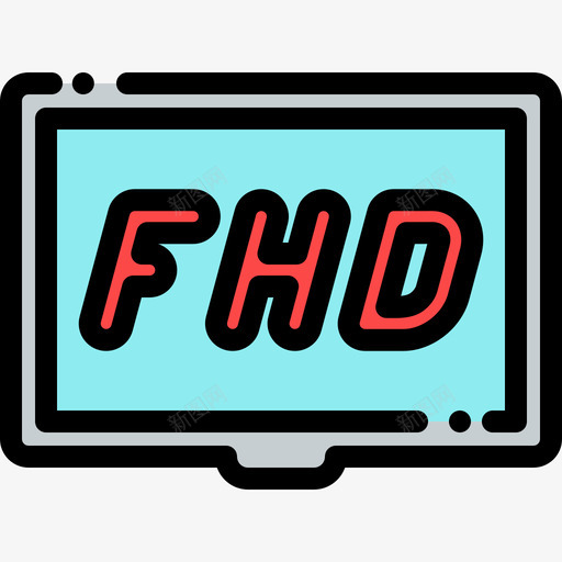 Fhd电影工业7线性颜色图标svg_新图网 https://ixintu.com Fhd 工业 电影 线性 颜色