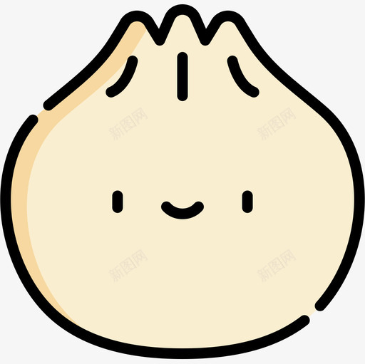 饺子中国新年二十一线颜色图标svg_新图网 https://ixintu.com 中国 二十一 新年 颜色 饺子
