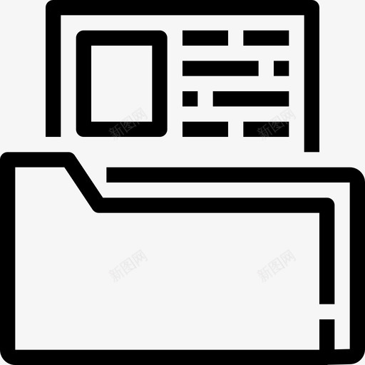 文件和文件夹业务基本元素线性图标svg_新图网 https://ixintu.com 业务 元素 基本 文件 文件夹 线性