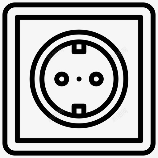 电气插座电工电气图标svg_新图网 https://ixintu.com 电工 电气 电气化 电气插座