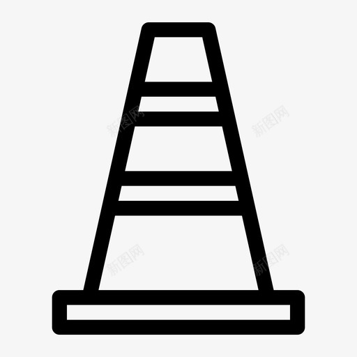 圆锥运动交通锥图标svg_新图网 https://ixintu.com 交通 交通标志 圆锥 支架 运动