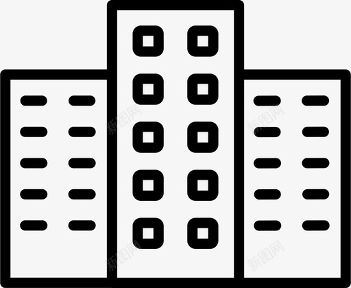 建筑城市元素结构图标svg_新图网 https://ixintu.com 元素 城市 建筑 结构