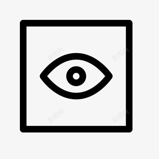 查看隐藏预览图标svg_新图网 https://ixintu.com ui ux 方块 显示 查看 隐藏 预览