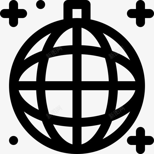 迪斯科球雷鬼5线性图标svg_新图网 https://ixintu.com 线性 迪斯科球 雷鬼5
