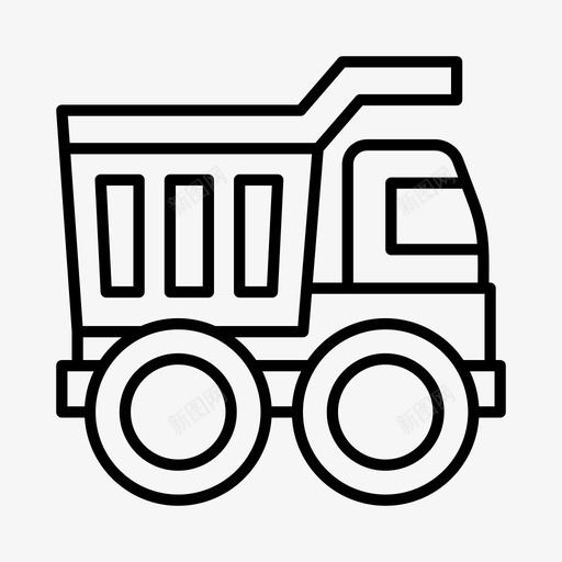 工程车施工车自卸汽车图标svg_新图网 https://ixintu.com 工程车 施工车 自卸汽车 采矿车