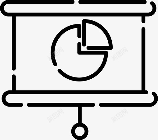 饼图黑板图表图标svg_新图网 https://ixintu.com 图表 文稿 演示 饼图 黑板