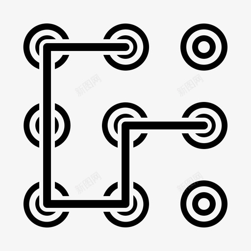 锁屏显示屏密码图标svg_新图网 https://ixintu.com 密码 显示屏 触摸屏 锁屏 锁屏线路设置