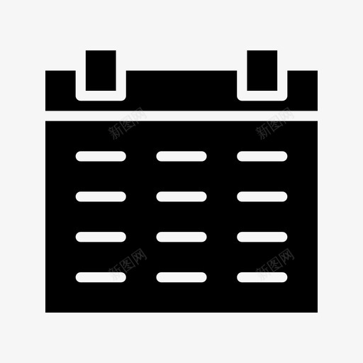 日历议程日图标svg_新图网 https://ixintu.com 日历 标志 标志符 符号 议程 酒店