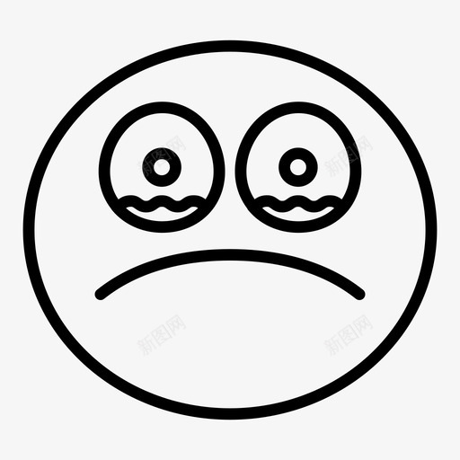 哭表情情绪图标svg_新图网 https://ixintu.com 悲伤 情绪 表情