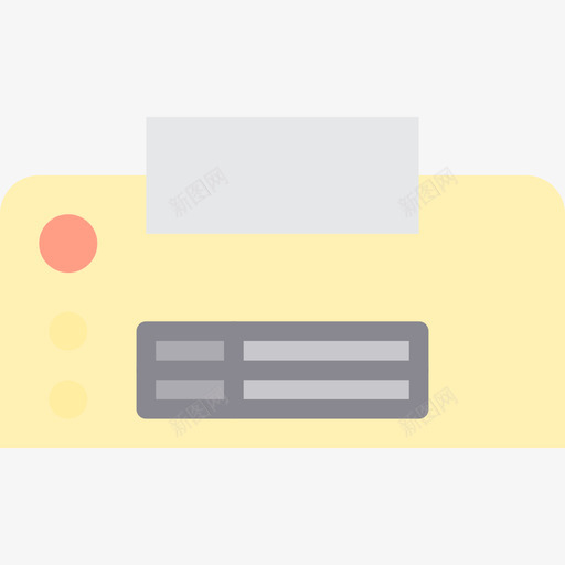 打印机办公用品6扁平图标svg_新图网 https://ixintu.com 办公用品6 扁平 打印机