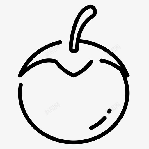 番茄纯素直系图标svg_新图网 https://ixintu.com 番茄 直系 纯素