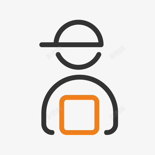 配送svg_新图网 https://ixintu.com 配送 配送员 外卖 外送 线性 多色 简约 商务 圆润