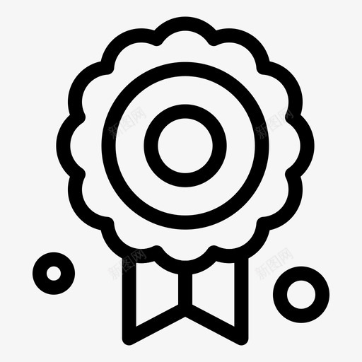 证书奖章质量图标svg_新图网 https://ixintu.com 动机 商业 奖章 证书 质量 黑线