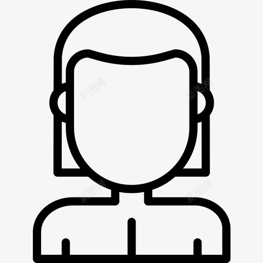 女性基本款50直系图标svg_新图网 https://ixintu.com 基本款50 女性 直系