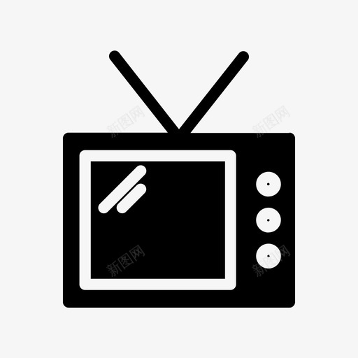 电视媒体电影图标svg_新图网 https://ixintu.com 媒体 电影 电影院 电视 银幕
