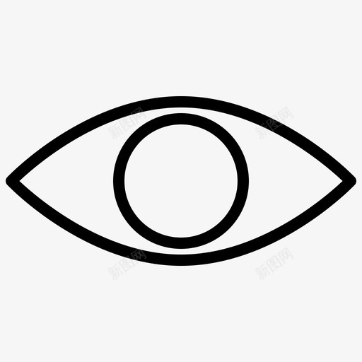 眼睛显示用户界面图标svg_新图网 https://ixintu.com 显示 用户界面 用户界面元素 眼睛