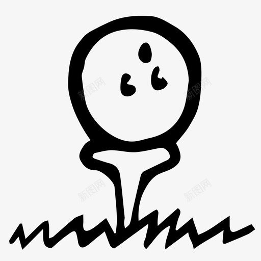 高尔夫球手绘运动图标svg_新图网 https://ixintu.com 手绘 运动 高尔夫球