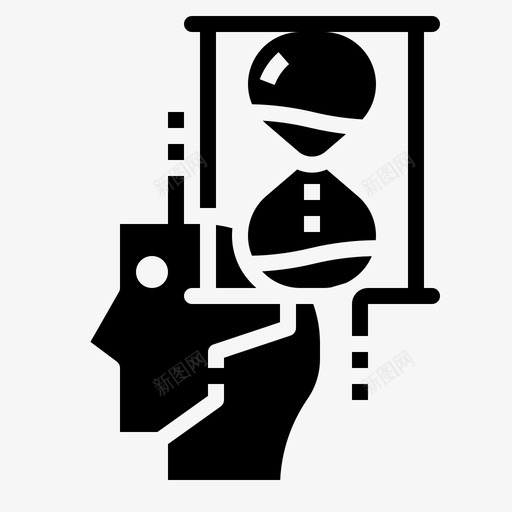 沙漏脑脑袋思考图标svg_新图网 https://ixintu.com 坚实 思考 时间 沙漏 等待 脑袋