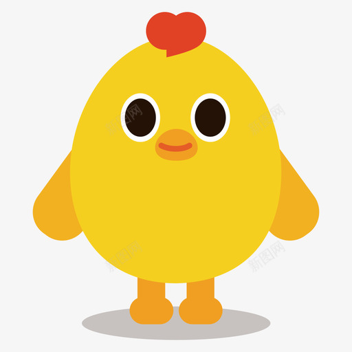 小黄鸡svg_新图网 https://ixintu.com 小黄鸡 填充 扁平 多色 简约 圆润 可爱
