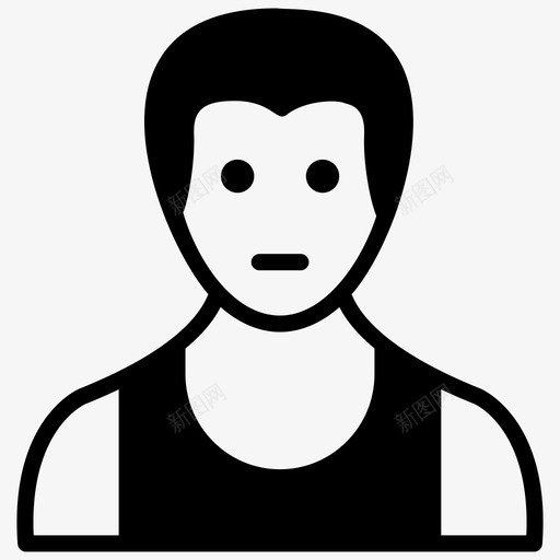 运动员男人图标svg_新图网 https://ixintu.com 化身 图标 字形 微笑 运动员