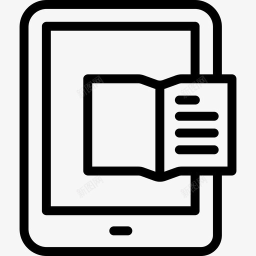电子书在线学习26线性图标svg_新图网 https://ixintu.com 在线学习26 电子书 线性