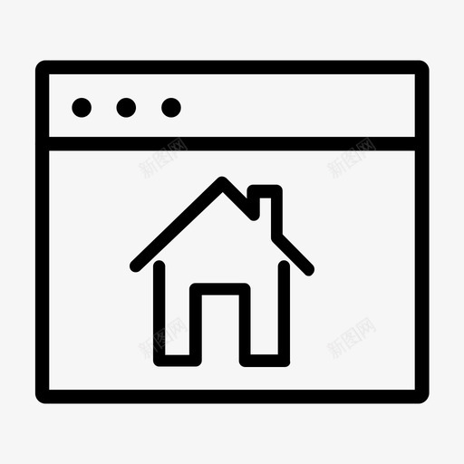 网上房产购房房产图标svg_新图网 https://ixintu.com 房产 房产网 网上 网站 购房