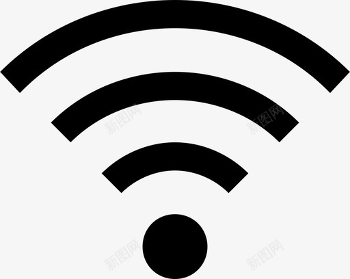 Wifi连接免费Wifi图标svg_新图网 https://ixintu.com Wifi 互联网 免费 无线 连接