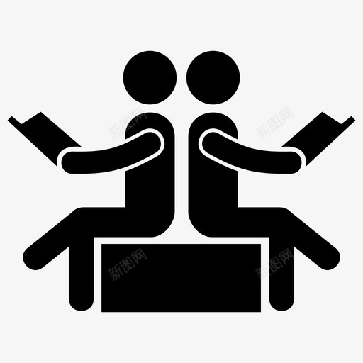 读书学者学生图标svg_新图网 https://ixintu.com 学习 学生 学者 读书