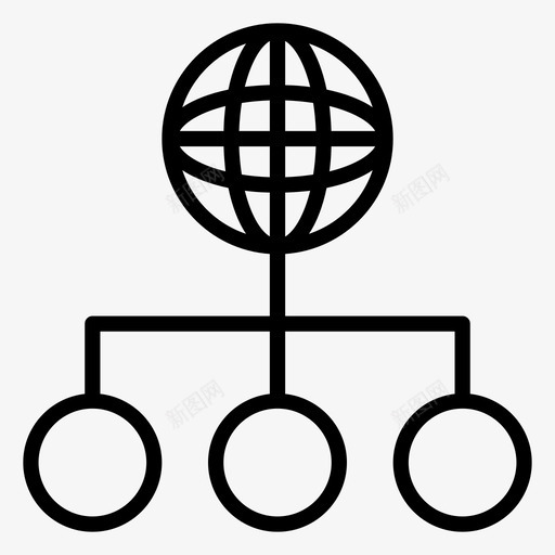 web连接链接服务器图标svg_新图网 https://ixintu.com office web 共享 大纲 服务器 连接 链接