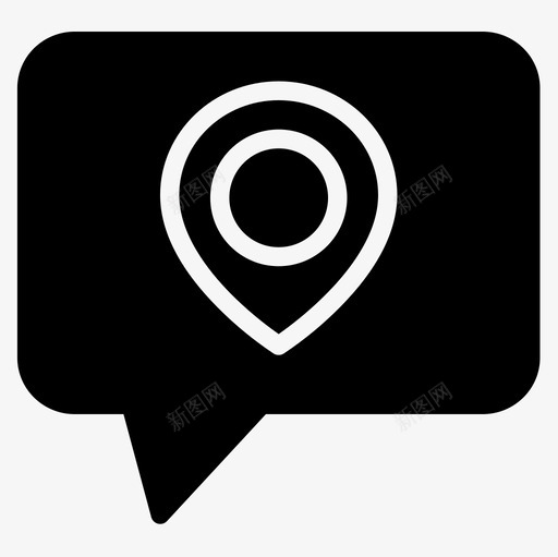 聊天地图和导航6实心图标svg_新图网 https://ixintu.com 地图和导航6 实心 聊天
