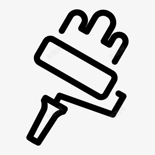 油漆辊刷子手辊图标svg_新图网 https://ixintu.com hola 刷子 手辊 油漆