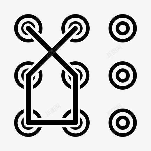 锁屏显示屏密码图标svg_新图网 https://ixintu.com 密码 显示屏 触摸屏 锁屏 锁屏线路设置